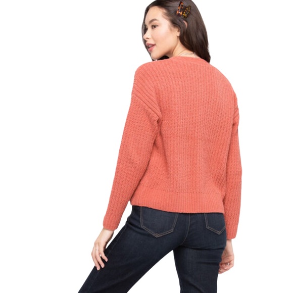 Button Front Chenille Cardigan Sizes S/M/L - Picture 4 of 6